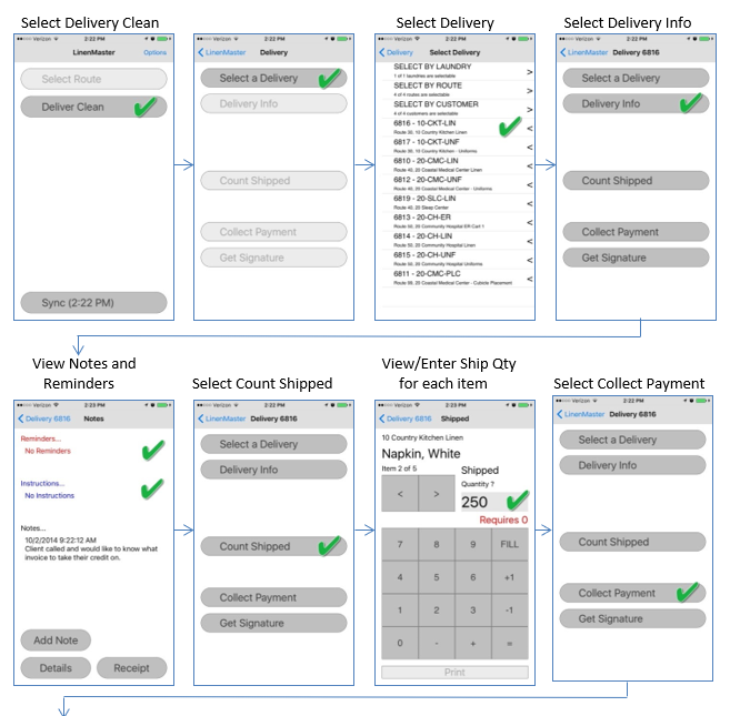 Linenmaster mobile application section ix